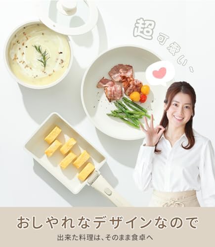 CAROTE 16点フライパンセット 取っ手が外せるデザイン